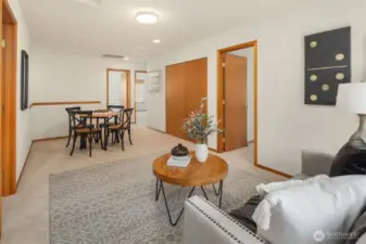 Don't miss the large storage closet that is big enough to house a second washer & dryer.