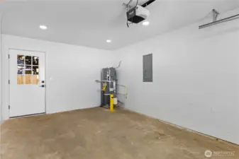 1 Car Garage with EV charger, Electric Hybrid Water Heater Tank and Backyard access