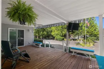 Your deck that wraps around to the other entrance.