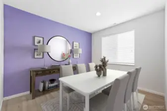 Dining Room; Digitally Staged
