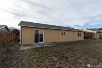 Rear of home, patio