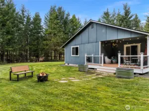 enjoy a covered deck and plenty of space to spread out