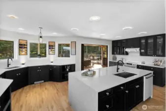 Custom wine bar designed for storage, display and effortless entertaining.