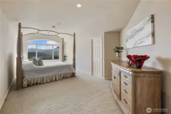 One of 3 very spacious bedrooms upstairs with walk in closets