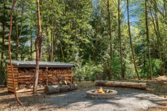 Community amenities include a fire pit with firewood storage for the exclusive use of Thornton Creek Commons home owners.