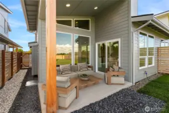 VIRTUALLY STAGED covered patio