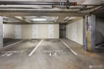 1 of 2 parking stalls.