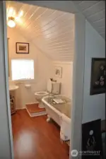 upstairs bathroom with clawfoot fub