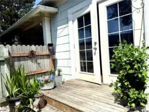French doors to closed in porch