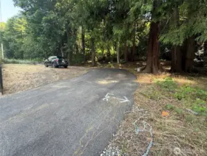 driveway and level area.