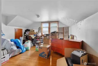 3rd large bedroom upstairs with extra storage