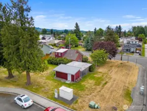 Large corner lot access from 3 sides
