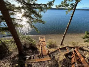 Stairs down to the beach.