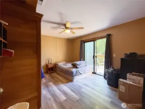 Lower level bedroom with private deck