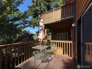 Private deck off bedroom #4 on the lower level