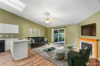 Kitchen/family room (photo is virtually staged.