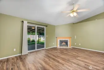 Gas fireplace too.