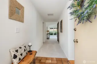 Welcoming foyer to greet guests and family.
