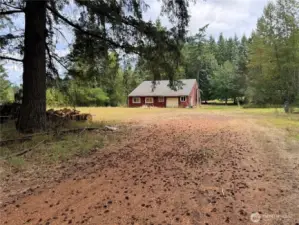From Entrance looking back at the property with Barn