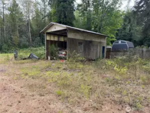 Garage with power post
