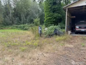 Another view of the garage and power