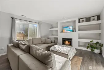 Built in shelves allow you to customize the space and make it yours!