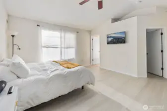 Perfect space for mounting a TV or adding personal touches!