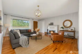 Virtually Staged Family Room