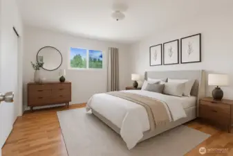 Virtually Staged Bedroom