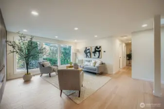 Living room opens to kitchen.