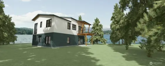 Architectural Renderings of the two-story property