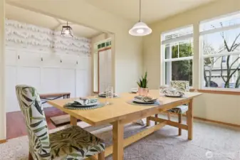 Dining with kitchen walk through