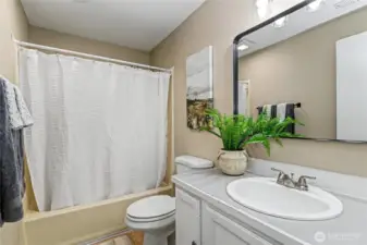 Downstairs only bath.