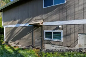 Downstairs exterior entrance.