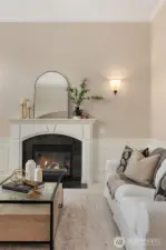 Living room, great place to cozy up and watch the sunrise