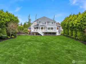 Beautifully landscaped back yard