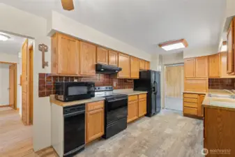 plenty of cabinets in the kitchen for storage