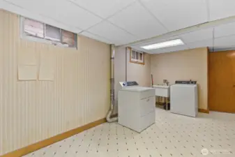 downstairs laundry room