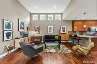 This beautifully designed home offers function and form. The window placement allows for privacy while providing plenty of light.