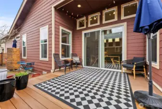 Private outdoor living with SW exposure. Lovely in the morning with coffee, or in the evening as well.