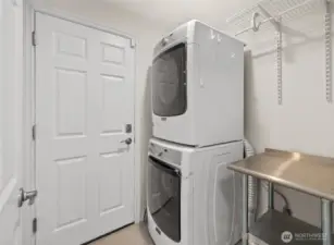 Laundry Room. Washer/Dryer stay. Door to garage.